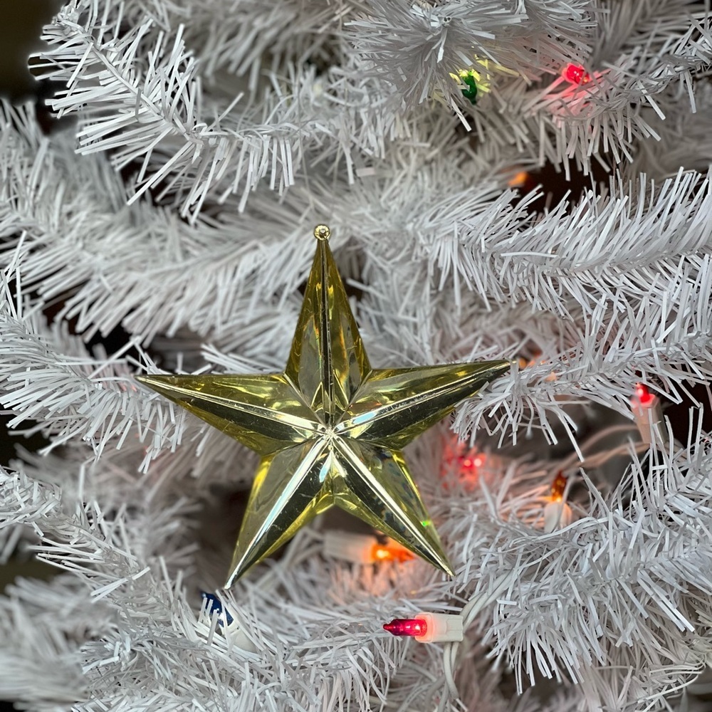 Reversible Gold and Silver Star Christmas Ornament